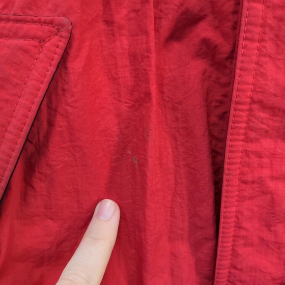 Marlboro Country Store Men's Down Hooded Puffer Jacket Red Medium Vintage - Picture 4 of 16